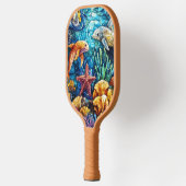 Raquette De Pickleball Ocean Animals Art Pickleball Paddle (Gauche)