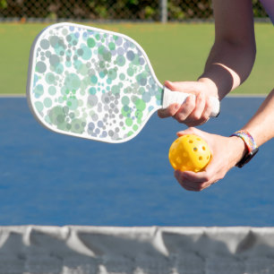 Raquette De Pickleball Ocean Spray Water Drops Watercolor Art