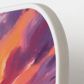 Raquette De Pickleball Ocean Sunset Beach Waves Aquarelle (Détail gauche)