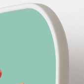 Raquette De Pickleball Octobre Fleur de naissance Nom personnalisé (Détail gauche)