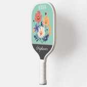 Raquette De Pickleball Octobre Fleur de naissance Nom personnalisé (Gauche)
