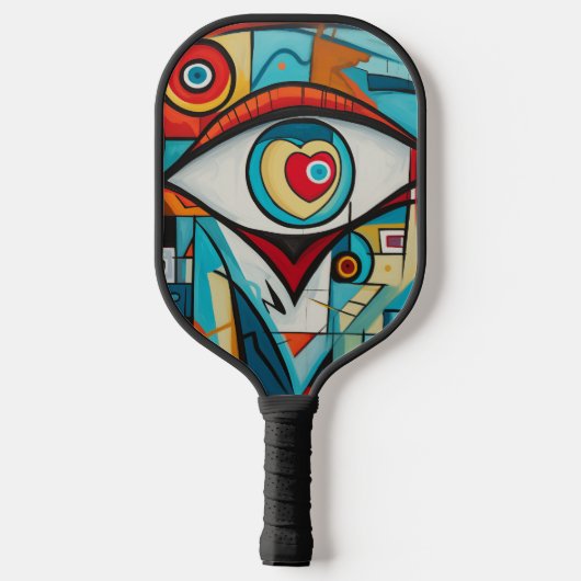 Raquette De Pickleball Oeil Valentine Coeur Amour Art Déco (Verso)