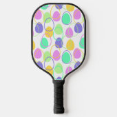 Raquette De Pickleball Oeufs de Pâques et contours (Recto)