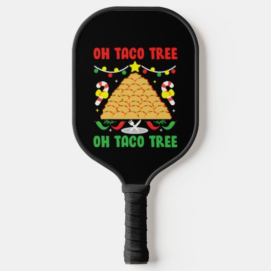 Raquette De Pickleball Oh Taco Tree Food mexicain Taco Lover Noël (Recto)