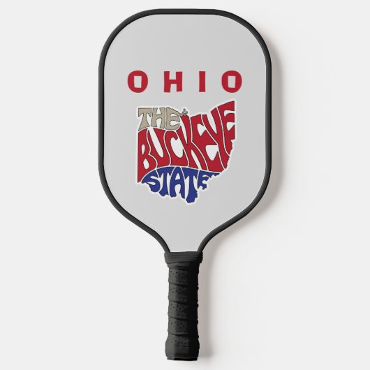 Raquette De Pickleball Ohio surnom Word Art (Verso)