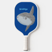 Raquette De Pickleball Oiseau de mer mola mola mignonne caricature (Verso)