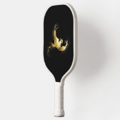 Raquette De Pickleball Oiseau doré sur fond noir (Gauche)