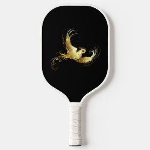 Raquette De Pickleball Oiseau doré sur fond noir