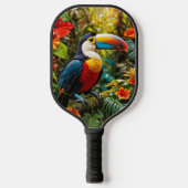 Raquette De Pickleball Oiseau Toucan coloré (Recto)