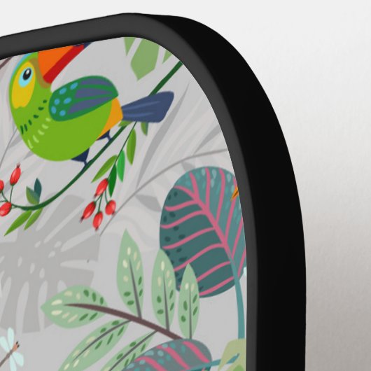 Raquette De Pickleball Oiseau Toucan mignon, Motif de tous les jours, Aqu (Détail gauche)