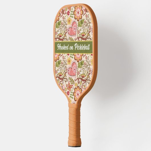 Raquette De Pickleball Oiseaux de Whimsical, Fleurs, Coeurs Paddle Pro (Gauche)