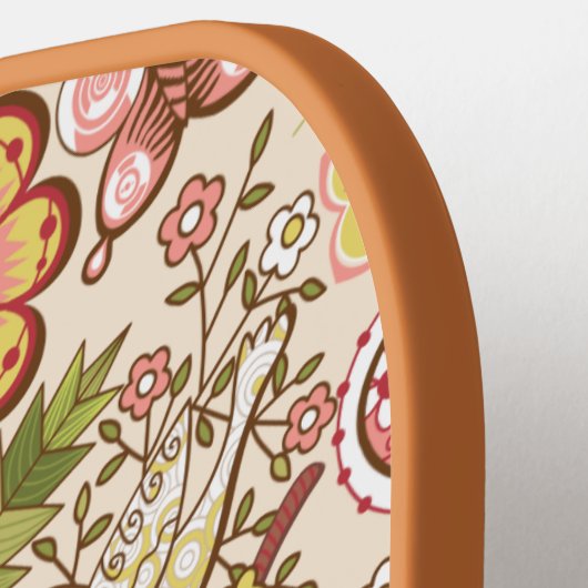 Raquette De Pickleball Oiseaux de Whimsical, Fleurs, Coeurs Paddle Pro (Détail gauche)