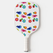 Raquette De Pickleball Oiseaux et fleurs printemps (Verso)