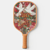 Raquette De Pickleball Oiseaux festifs traditionnels (Verso)