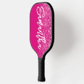 Raquette De Pickleball Ombre de Parties scintillant rose chaud de luxe pe (Gauche)