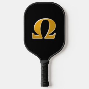 Raquette De Pickleball Oméga grecque d'or - Symbole de la résistance