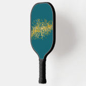 Raquette De Pickleball Or Abstrait et Turquoise (Gauche)