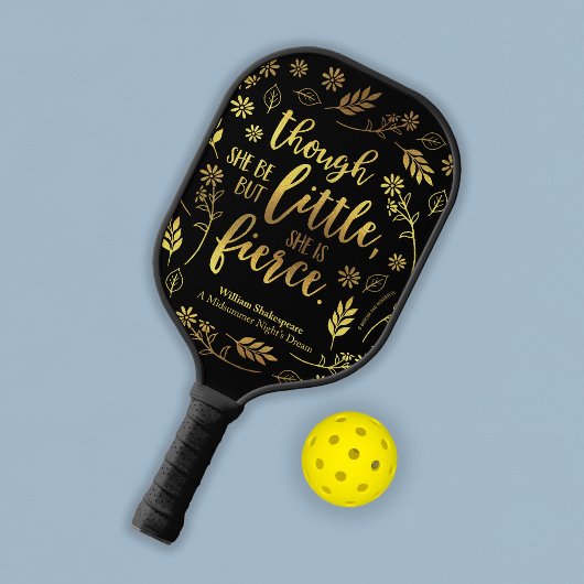 Raquette De Pickleball Or Floral Petit Mais Fierce William Shakespeare