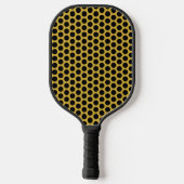 Raquette De Pickleball Or métallique avec style point noir (Verso)