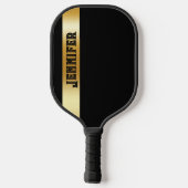 Raquette De Pickleball Or personnalisé et noir (Verso)