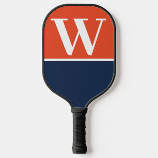 Raquette De Pickleball Orange & Blue College Monogram Pickleball Paddle