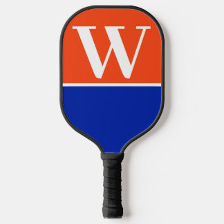 Raquette De Pickleball Orange & Blue College Monogram Pickleball Paddle