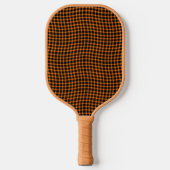 Raquette De Pickleball Orange Brown Plaid Checker Seamless Pattern (Recto)