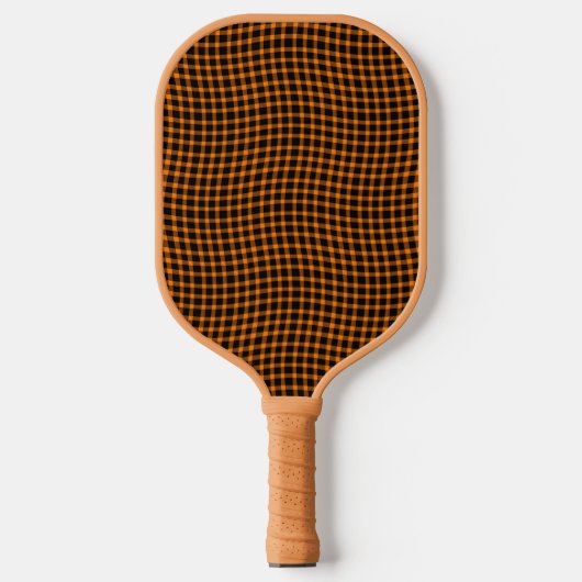 Raquette De Pickleball Orange Brown Plaid Checker Seamless Pattern (Recto)