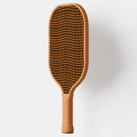 Raquette De Pickleball Orange Brown Plaid Checker Seamless Pattern (Gauche)