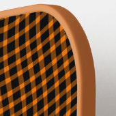 Raquette De Pickleball Orange Brown Plaid Checker Seamless Pattern (Détail gauche)