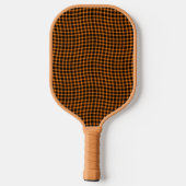 Raquette De Pickleball Orange Brown Plaid Checker Seamless Pattern (Verso)