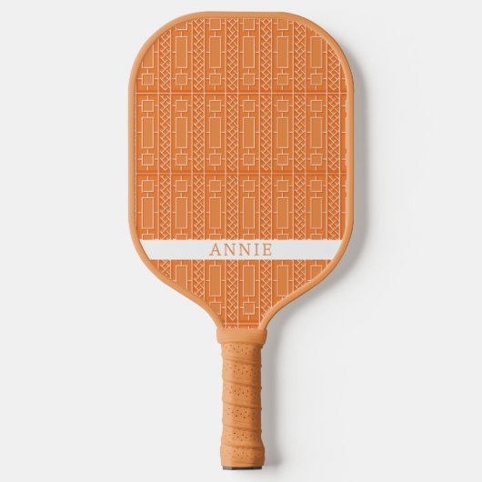 Raquette De Pickleball Orange Chinoisserie Paddle Pickleball Personnalisé (Recto)