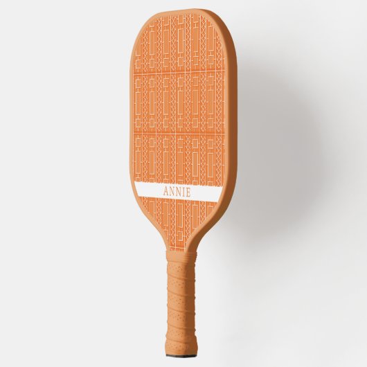 Raquette De Pickleball Orange Chinoisserie Paddle Pickleball Personnalisé (Gauche)