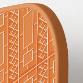 Raquette De Pickleball Orange Chinoisserie Paddle Pickleball Personnalisé (Détail gauche)