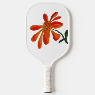 Raquette De Pickleball Orange flower by Lydia's Art Sangria
