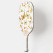 Raquette de pickleball orange papillon mignonne (Gauche)