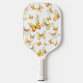 Raquette de pickleball orange papillon mignonne (Verso)