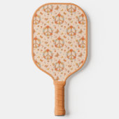 Raquette De Pickleball Orange Peace Floral (Recto)