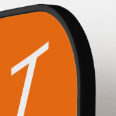 Raquette De Pickleball Orange & Purple College Monogram Pickleball Paddle (Détail gauche)