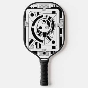 Raquette De Pickleball Orbitron Minimal - Art géométrique abstrait en lig