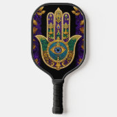 Raquette De Pickleball Ornate Gold Troisième Oeil Hamsa (Verso)