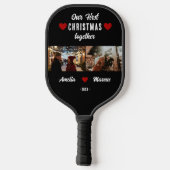 Raquette De Pickleball Our First Christmas Together 2 Photos Keepsake (Verso)