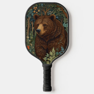 Raquette De Pickleball Ours brun rétro rustique