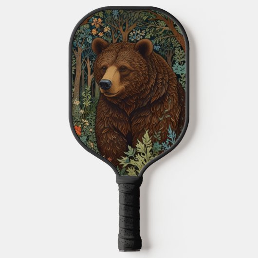 Raquette De Pickleball Ours brun rétro rustique (Recto)