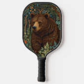 Raquette De Pickleball Ours brun rétro rustique (Verso)