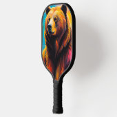 Raquette De Pickleball Ours grizzli avec aurores boréales (Gauche)