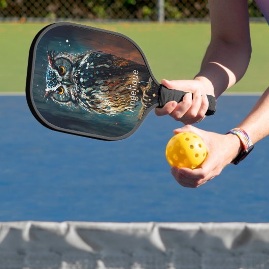 Raquette De Pickleball Owl Avec Votre Nom (Insitu)