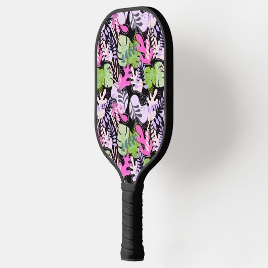 Raquette De Pickleball Paddle de Pickleball : Feuilles Abstraits (noir/ve (Gauche)