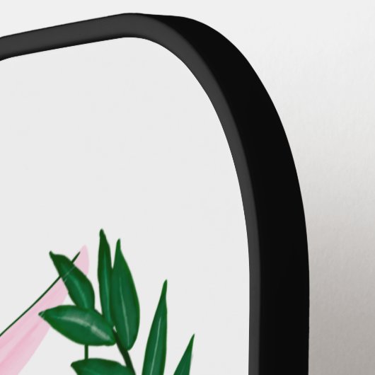 Raquette De Pickleball Paddle de Pickleball rose et vert (Détail gauche)