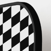 Raquette De Pickleball Paddle Motif de Pickleball en noir blanc (Détail gauche)